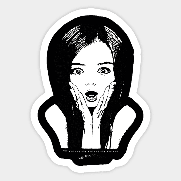 amazing shocked and embarrassed beautiful black and white girl Sticker by mtfStore